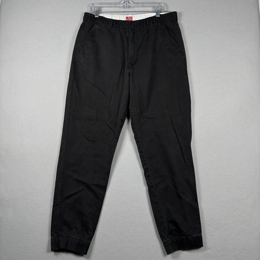 Levis XX Chino Jogger Pants Elastic Waist Cuffs Large Black